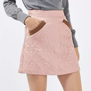 Topshop | Quilted Pelmet Pink Mini Skirt Size 8